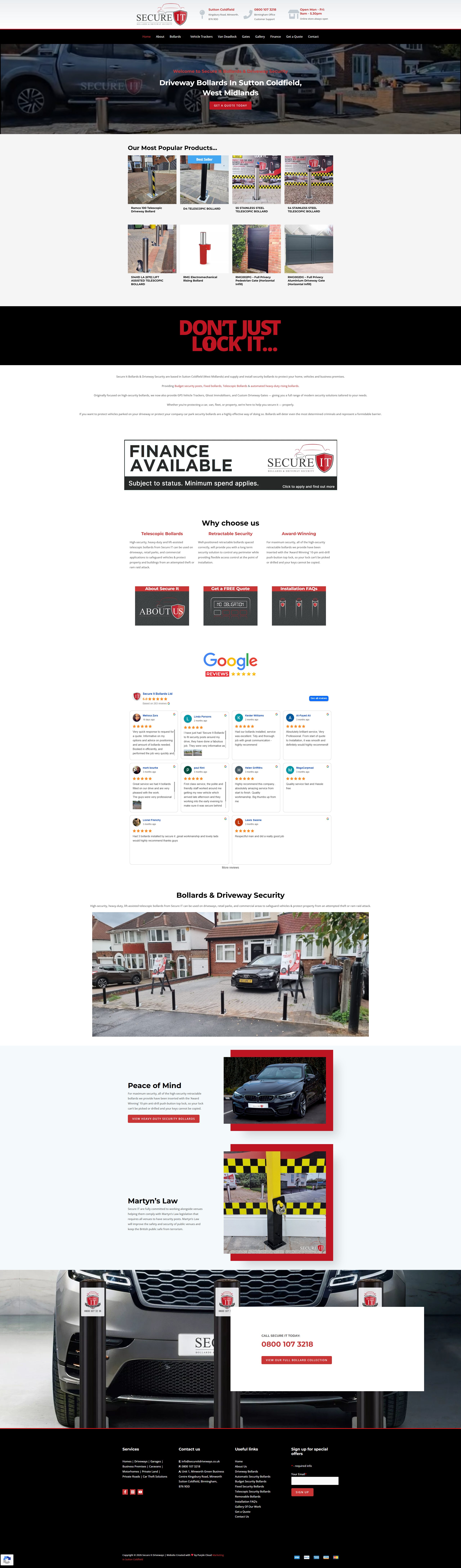 Secure It Driveways website