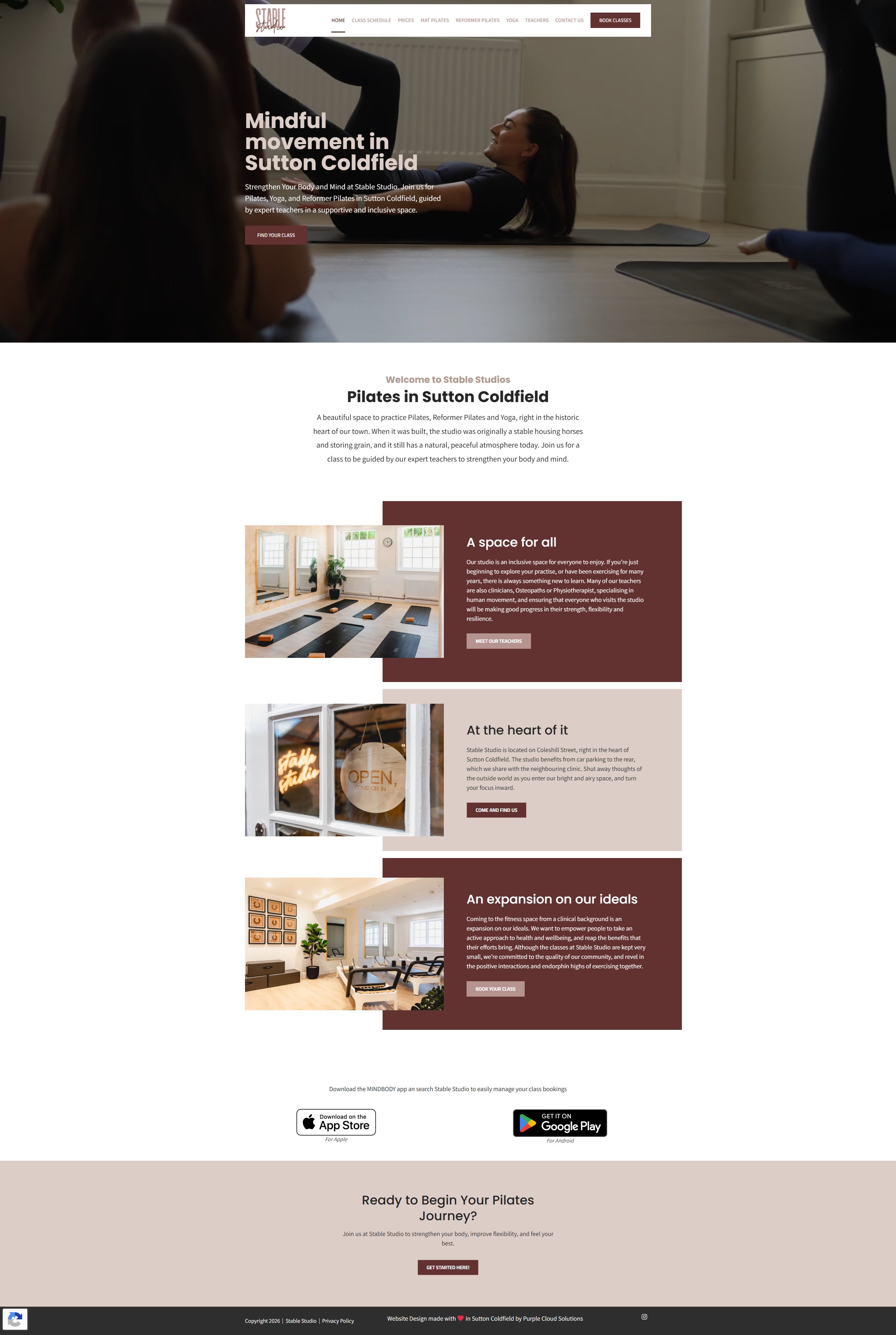 Stable Pilates website