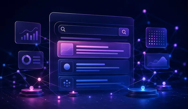 AI-powered search results and generative engine answers on a modern screen