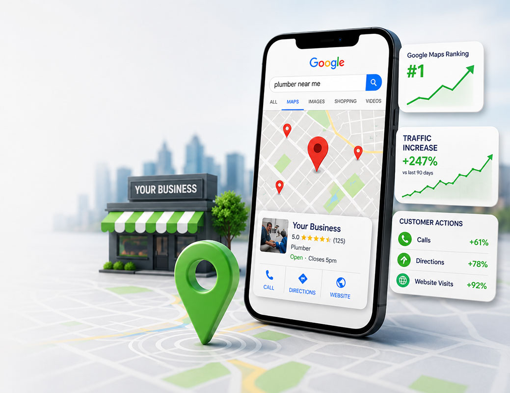 Local search visibility on Google for local businesses